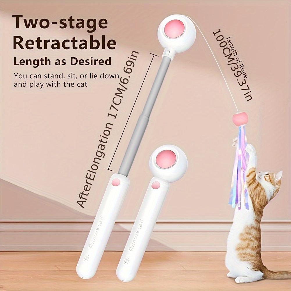 Retractable Cat Teaser Stick