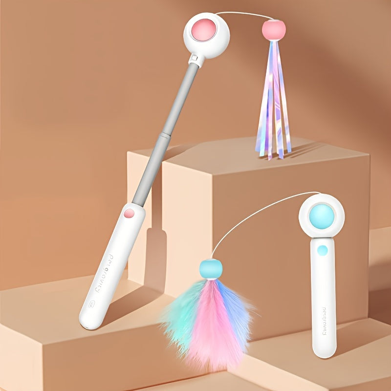 Retractable Cat Teaser Stick