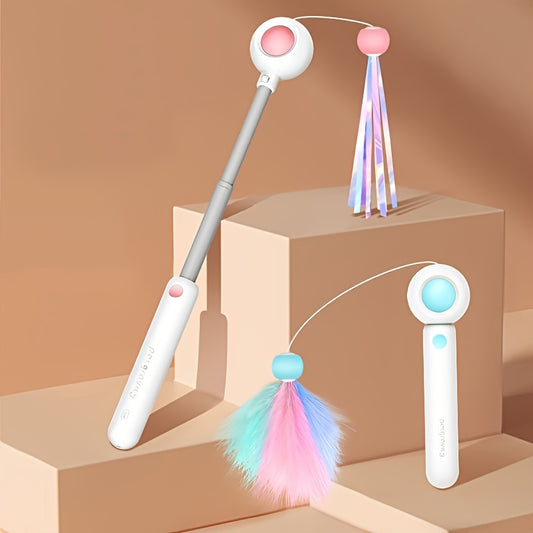 Retractable Cat Teaser Stick